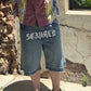 Scarred Denim Shorts