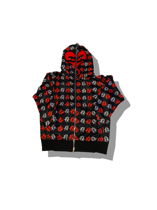 Scrrd All Over Full Zip Hoodie